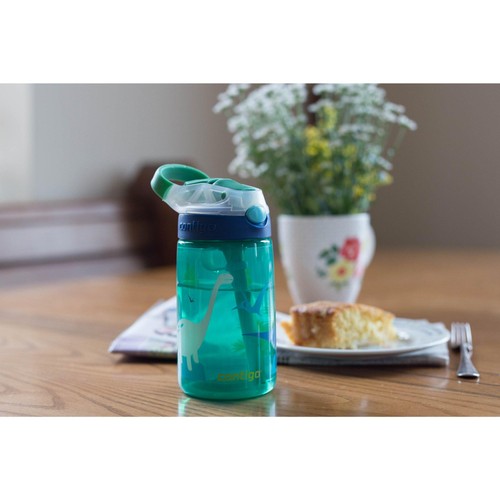 Contigo Gizmo Sip Kids Bottle 420ml Leakproof Straw Dinosaur