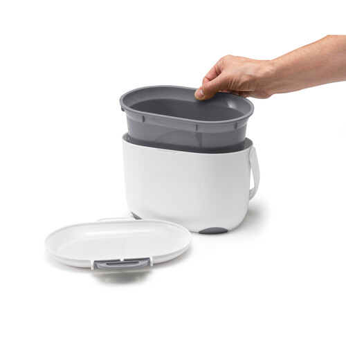 Addis White/Grey Kitchen Food Compost Caddy  