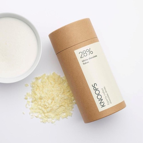 Knoops 28% White Hot Chocolate Flakes Tube