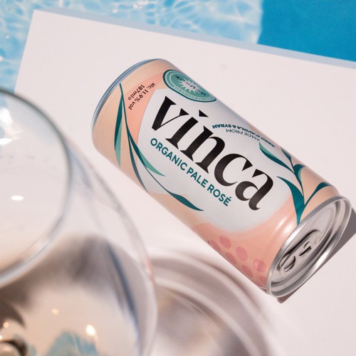 Vinca Rose Wine Can