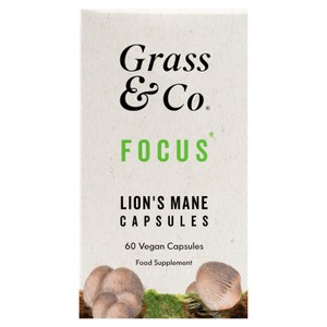 Grass And Co Focus Lions Mane Mushrooms With Ginseng And Omega3 60 Vegan Capsules