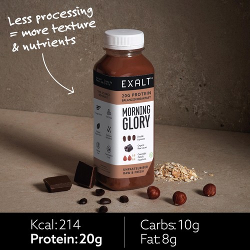 EXALT Morning Glory Coffee & Cacao Breakfast Protein Smoothie