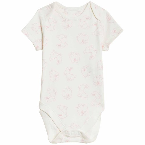 M&S 7P Bodysuits, NB, Pink Mix