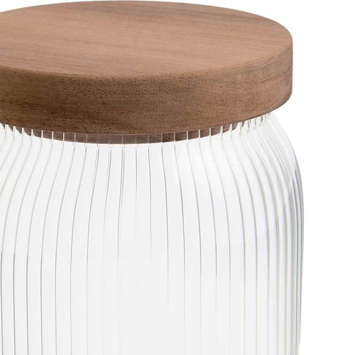 M&S Small Ribbed Glass Storage Jar