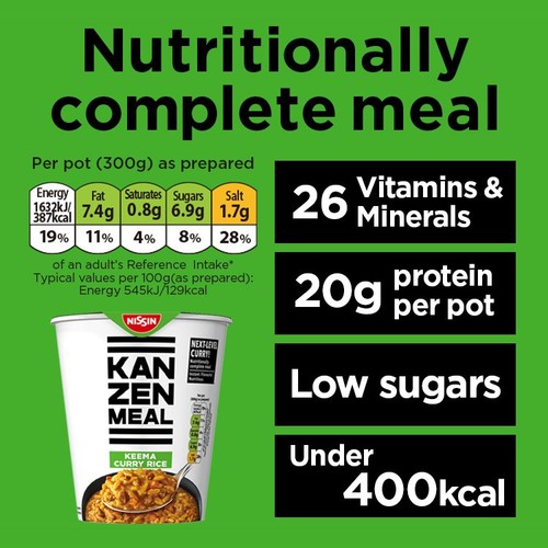 Nissin Kanzen Meal Keema Curry Pot