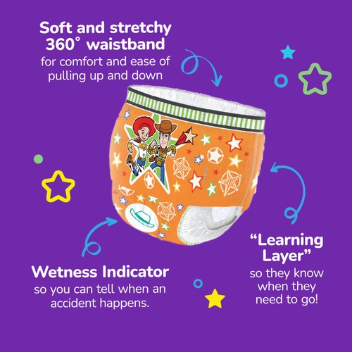 Huggies Pull Ups Day Time Unisex Training Nappy Pants -Size 6 MEGA 36 Pants