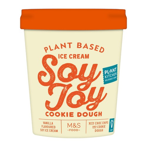 M&S Plant Kitchen Vanilla Soy Joy Cookie Dough Ice Cream