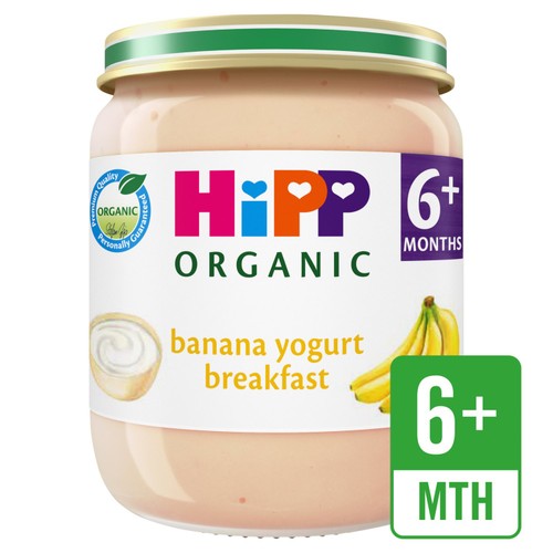 HiPP Organic Banana Yogurt Breakfast Baby Food Jar 6+months 