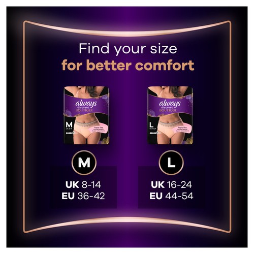 Always Discreet Incontinence Pants Boutique M