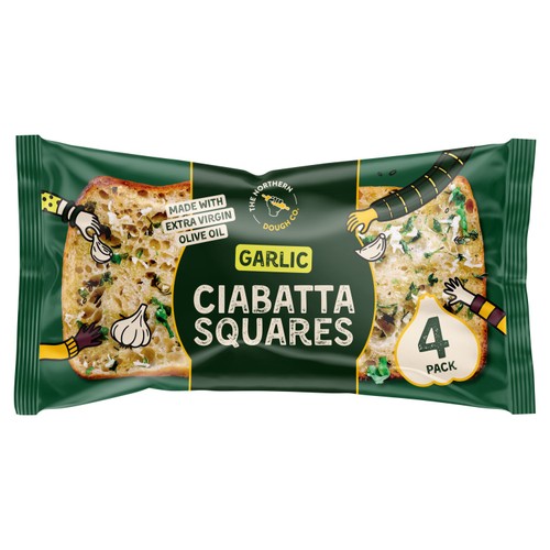 Northern Dough Co. Garlic Ciabatta Squares