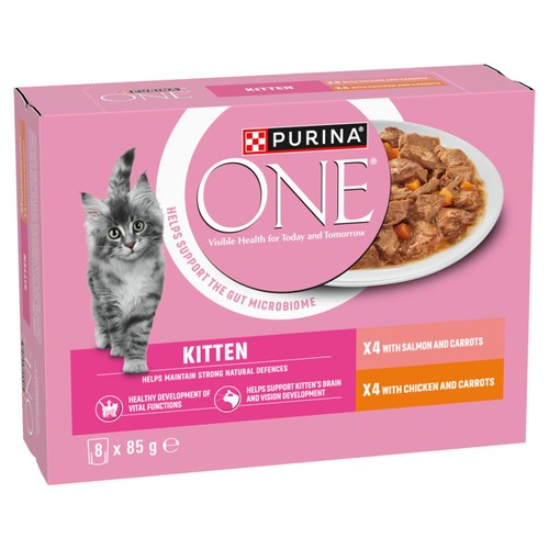 PURINA ONE Kitten Mini Fillets Salmon and Chicken Wet Cat Food
