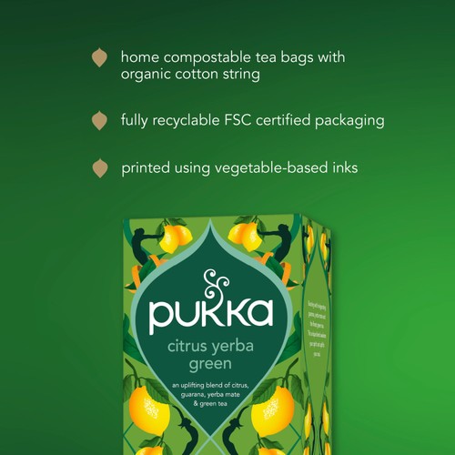 Pukka Herbs Organic Citrus with Yerba Mate x20 Green Tea Bags