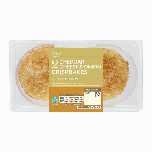 M&S 2 Cheddar Cheese & Onion Crispbakes