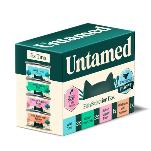 Untamed Fish Selection Box in Gravy Cat Food