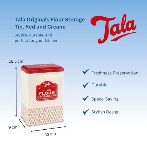 Tala Plain Flour Storage Tin (18.7 x 8.5 x12cm)