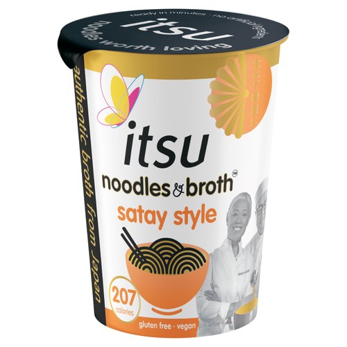 itsu satay style instant noodles & broth pot