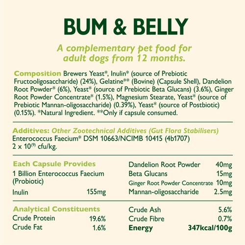 Lily's Kitchen Bum & Belly Supplement for Dogs
