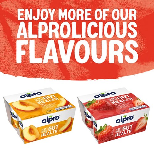 Alpro Gut Health Strawberry Dairy Free Yoghurt Alternative