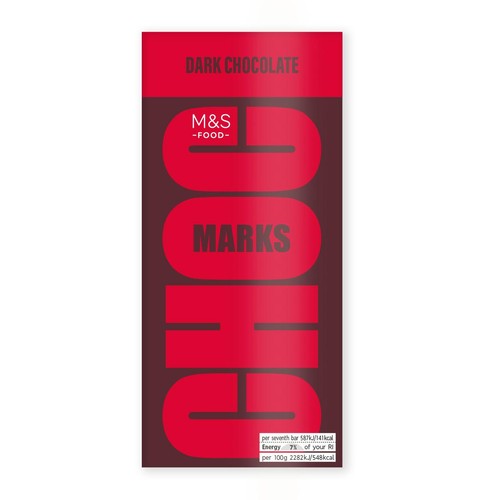 M&S Choc Marks Dark Chocolate Bar