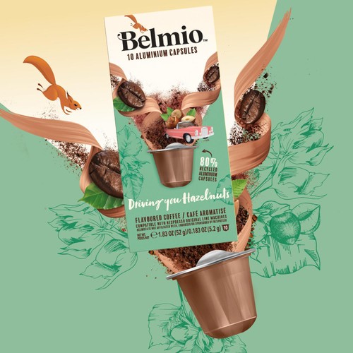 Belmio Driving you Hazelnuts Nespresso compatible Aluminium CoffeePods