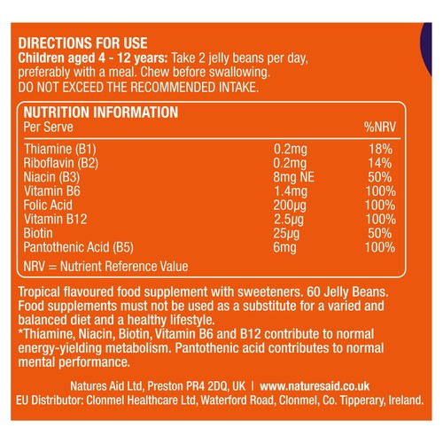 Natures Aid Energy & Mind Support Vitamin Jelly Beans
