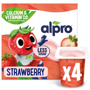Alpro Kids Strawberry Soya Dairy Free Yoghurt Alternative