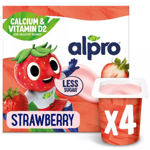 Alpro Kids Strawberry Soya Dairy Free Yoghurt Alternative