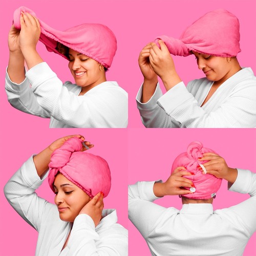 Noughty Microfibre Hair Towel - The Hot Pink One