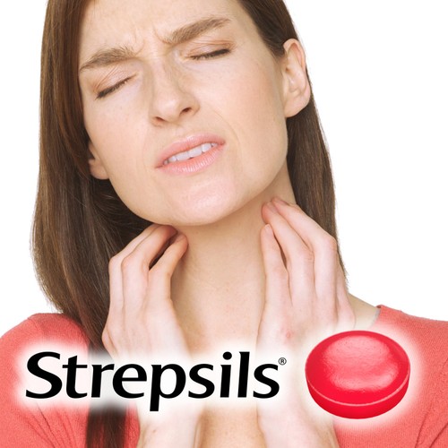 Strepsils Extra Cherry Throat & Pain Relief Lozenges