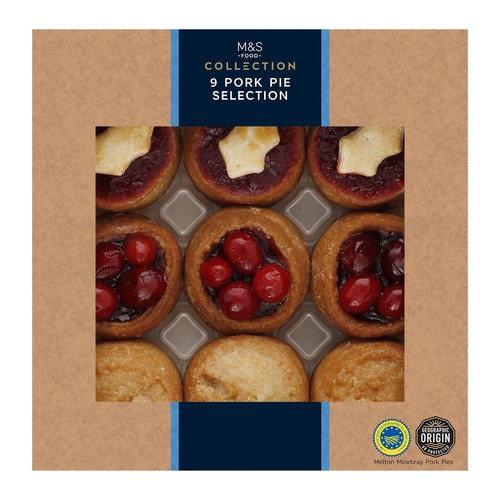 M&S Collection 9 Mini Cranberry Pork Pies