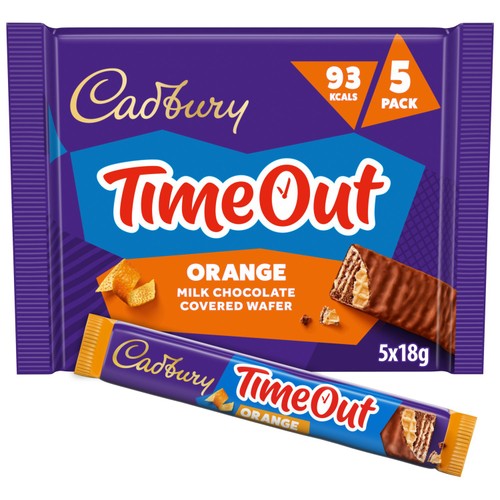 Cadbury Timeout Orange Milk Chocolate Covered Wafer