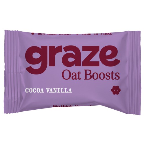 Graze Cocoa Vanilla Oat Boosts Flapjack Snack