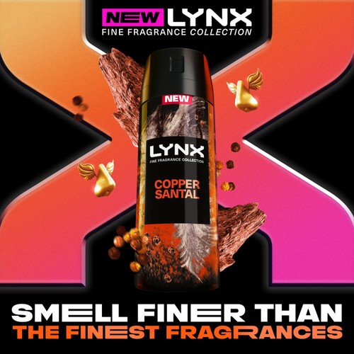 Lynx Fine Fragrance Collection Premium Deodorant Bodyspray Copper Santal