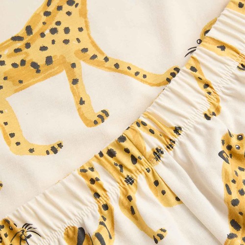 M&S Girls, Cotton Leopard Pyjamas, 10-11 Years, Neutral