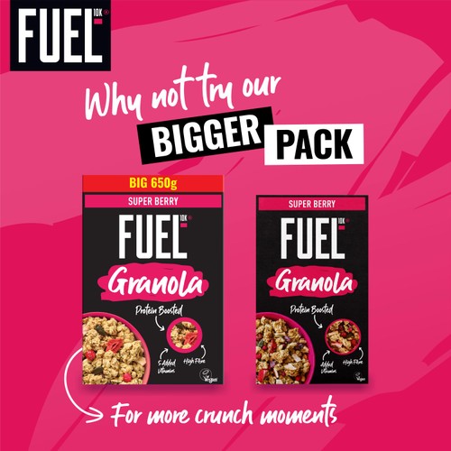FUEL 10K Super Berry Protein Granola Breakfast Cereal