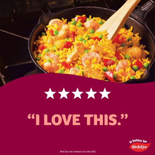 Birds Eye Stir Cook Meal Spanish-Style Paella with Chicken & Prawns