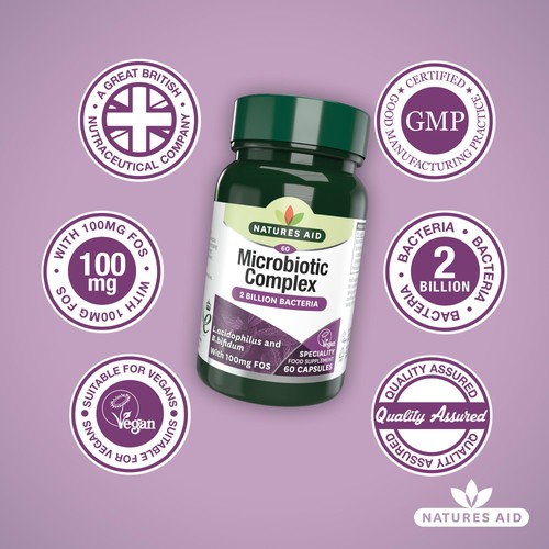 Natures Aid Microbiotic Complex Supplement Capsules