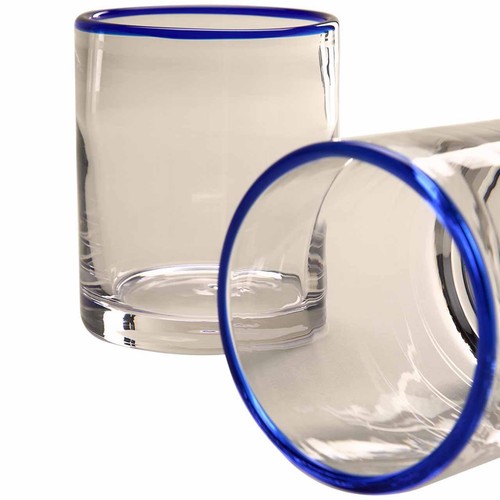 M&S Contrast Rim Tumbler Set, Blue