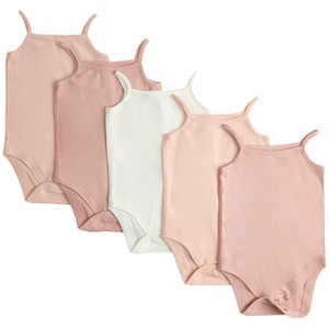 M&S Pure Cotton Bodysuits, 0-3 Months, Pink
