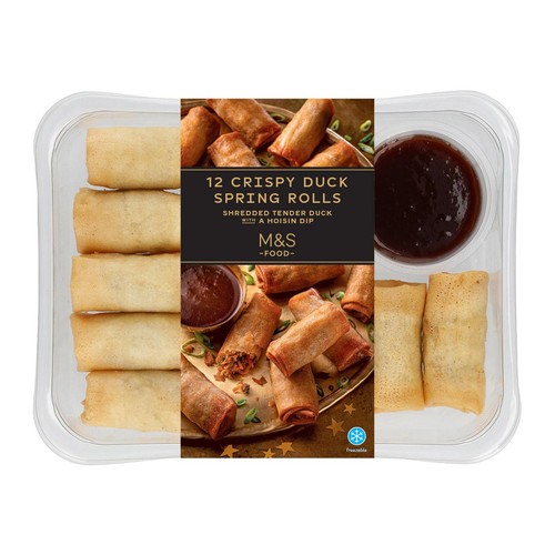 M&S 12 Crispy Duck Spring Rolls