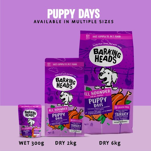 Barking Heads Puppy Days Wet Dog Food Pouch