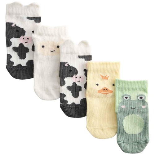 M&S Boys Cotton Rich Animal Socks, 12-24 Months, Multi