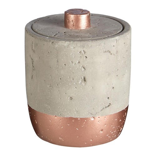 Premier Housewares Cotton Jar With Lid, Neptune, Copper and Concrete