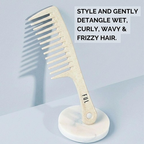FUL Wide Tooth Comb Detangling for Wet, Curly, Wavy & Frizzy Hair