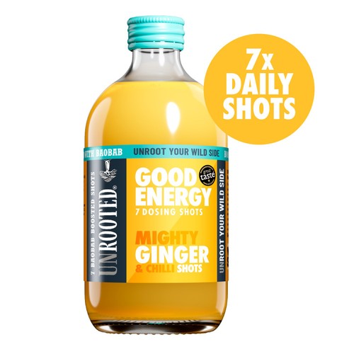 UNROOTED Mighty Ginger, Chilli & Baobab 7x Dosing Shots