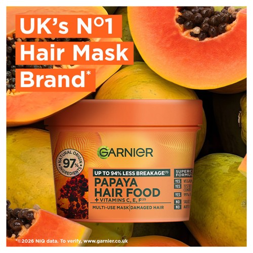 Garnier Ultimate Blends Hair Food Papaya 3-in-1 Hair Mask Treatment 