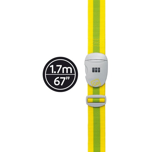 Go Travel Yellow & Green Combi Luggage Strap