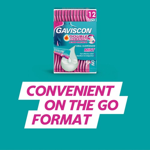 Gaviscon Heartburn & Indigestion Peppermint Liquid Sachets