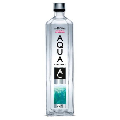AQUA Carpatica Still Natural Mineral Water Glass Low Sodium & Nitrates