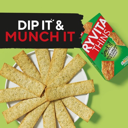 Ryvita Snack It Thins Sour Cream & Chive Flatbread Snacks